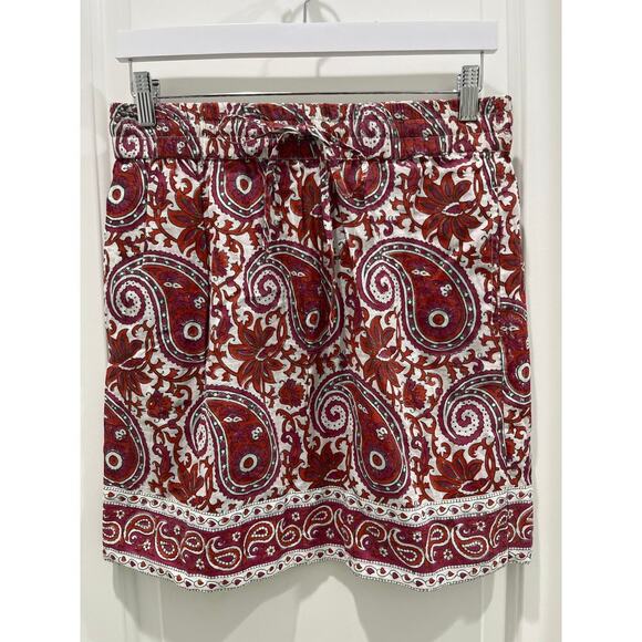 SZ Blockprints X J. Crew Cotton Mini Skirt Sz L - Picture 1 of 8